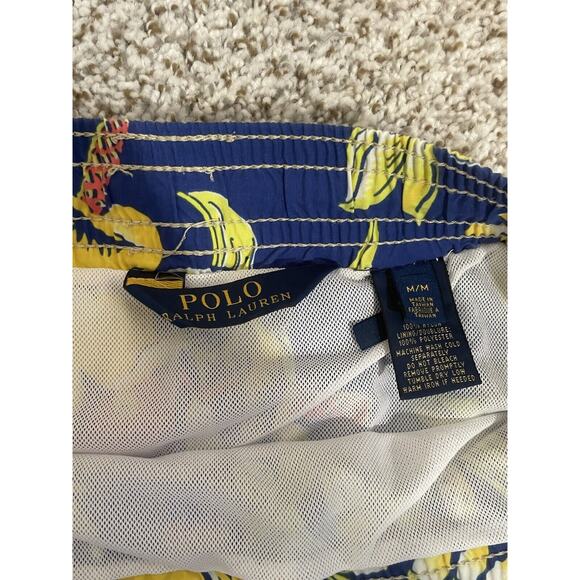 Polo Ralph Lauren Tropical Floral Print Swim Trunks Board Shorts Men M Blue - Picture 6 of 9